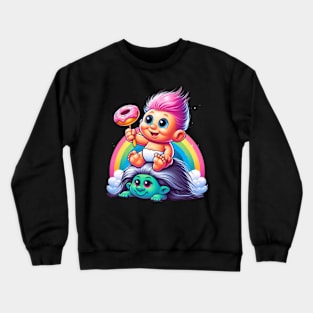 Baby Troll Donut Crewneck Sweatshirt